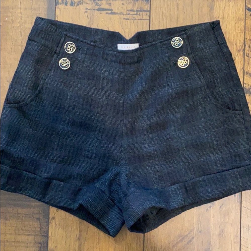 High Waisted Ted Baker Wool Shorts Ted Size 3
